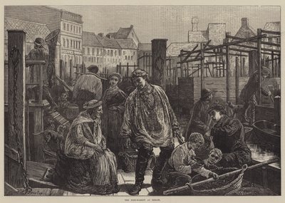 Le marché aux poissons à Berlin - Edward Frederick Brewtnall
